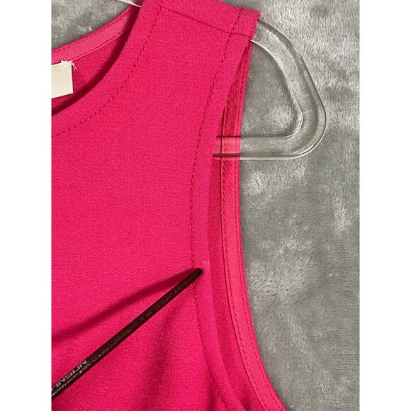 Ann Taylor Loft Vibrant Hot Pink & Orange Short Mini Pocket Dress - Picture 7 of 9